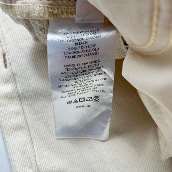 We The Free Free People Womens Laurel Canyon Flare Jeans Ivory High Rise 30 New - Picture 12 of 12